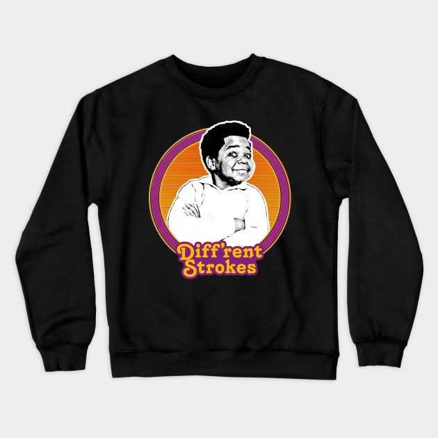 Diff'rent Strokes  // Retro 80s Aesthetic Fan Design Crewneck Sweatshirt by DankFutura